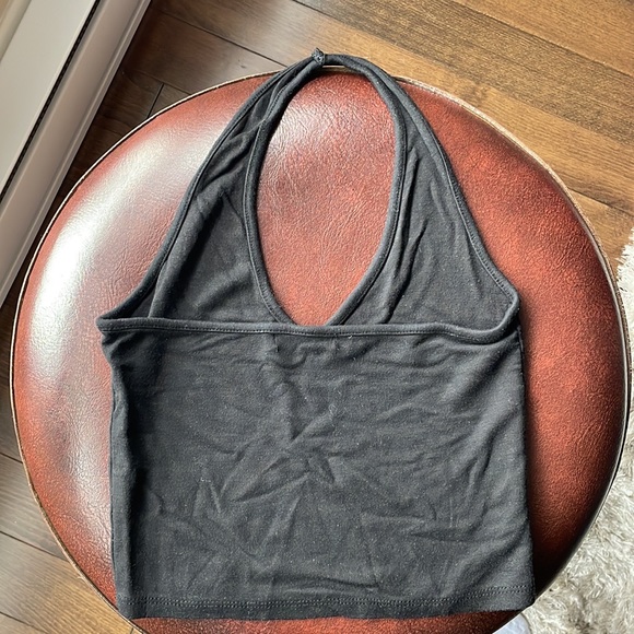 Brandy Melville black halter crop top (one size) - Picture 2 of 3
